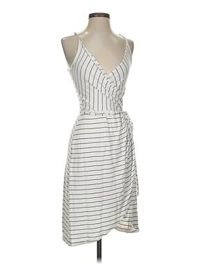 41 Hawthorn White & Black Striped Wrap Midi Dress | NWT | Size S